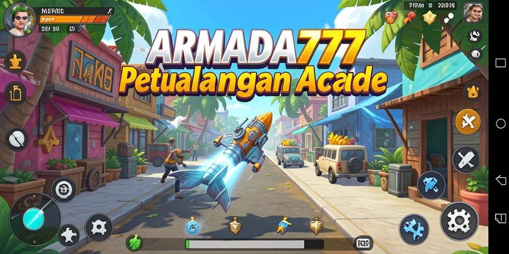 Screenshot ARMADA777 menampilkan gameplay Arcade yang seru dan dinamis.