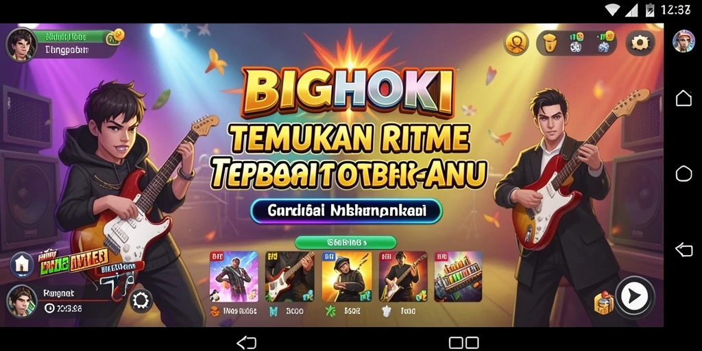 Tampilan interaktif gameplay BIGHOKI dengan berbagai efek visual menawan.