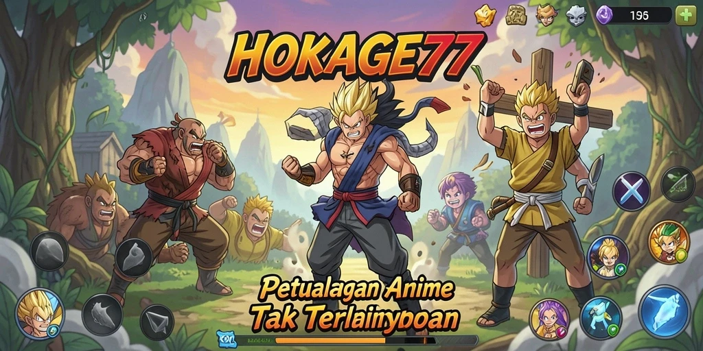 Tampilan gameplay HOKAGE77 yang seru dan penuh warna.