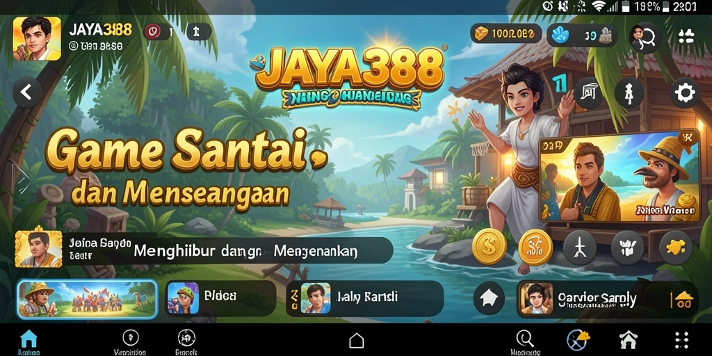 Screenshot utama JAYA388 menampilkan gameplay yang seru dan interaktif.