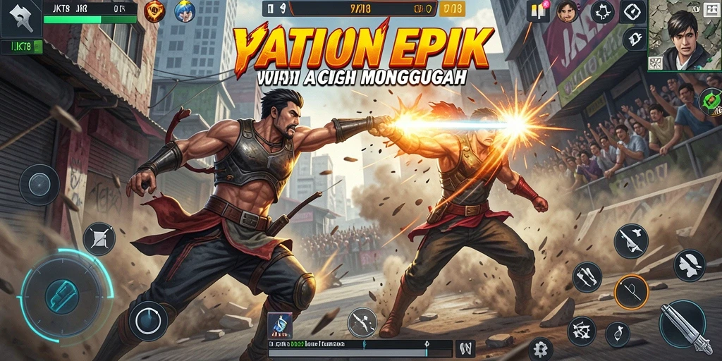 Tangkapan layar JKT8 menampilkan aksi pertarungan yang mendebarkan.