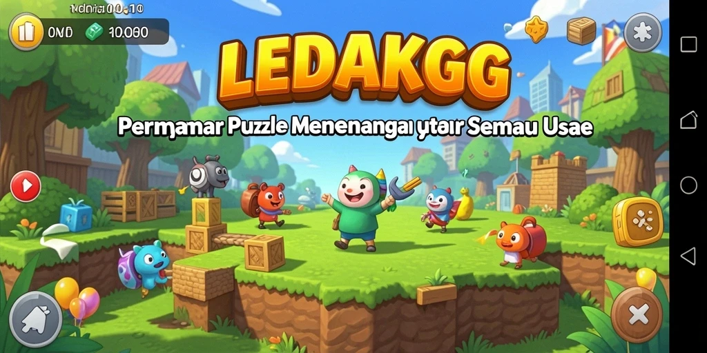Screenshot LEDAKGG menunjukkan gameplay Puzzle yang mengasyikkan dan menantang.