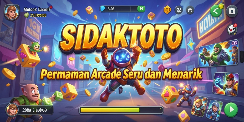 Screenshot gameplay SIDAKTOTO menampilkan aksinya yang penuh warna dan seru.