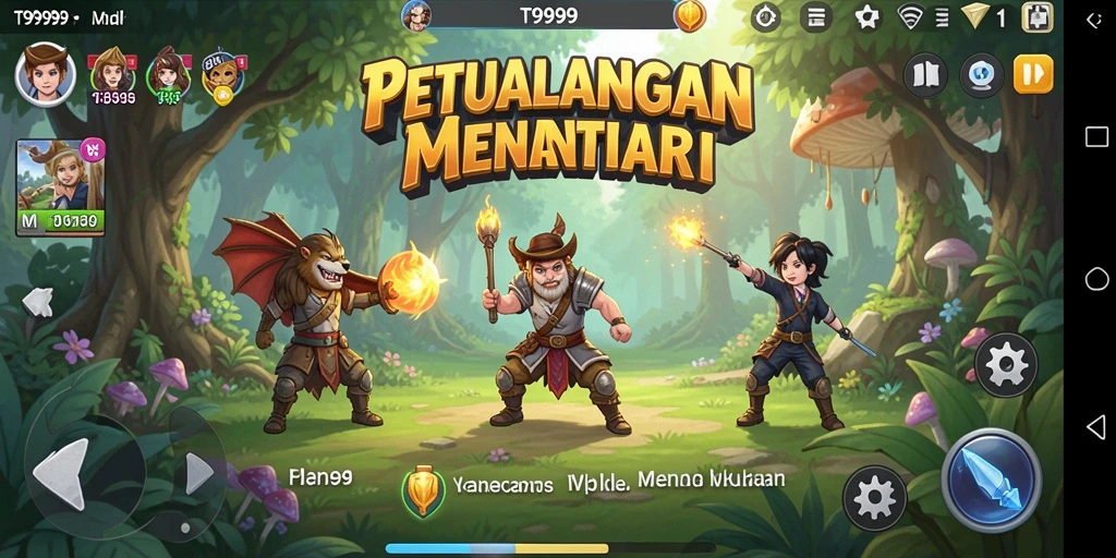 Tampilan gameplay T9999 yang seru dan mendebarkan dalam petualangan.