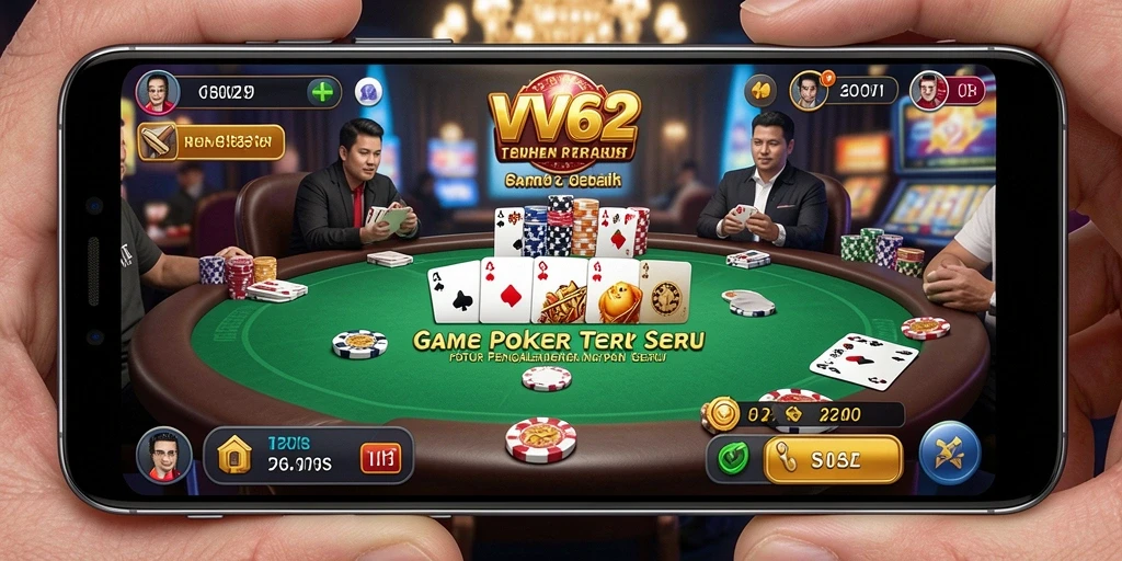 Gameplay intens dalam game Poker VV62 yang mendebarkan.