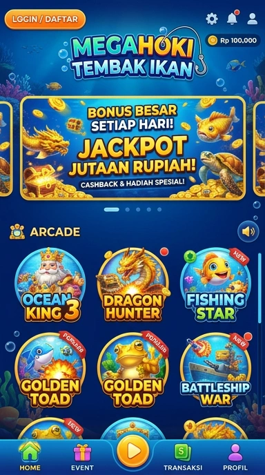 Cuplikan aplikasi megahoki dengan berbagai pilihan aplikasi menarik.